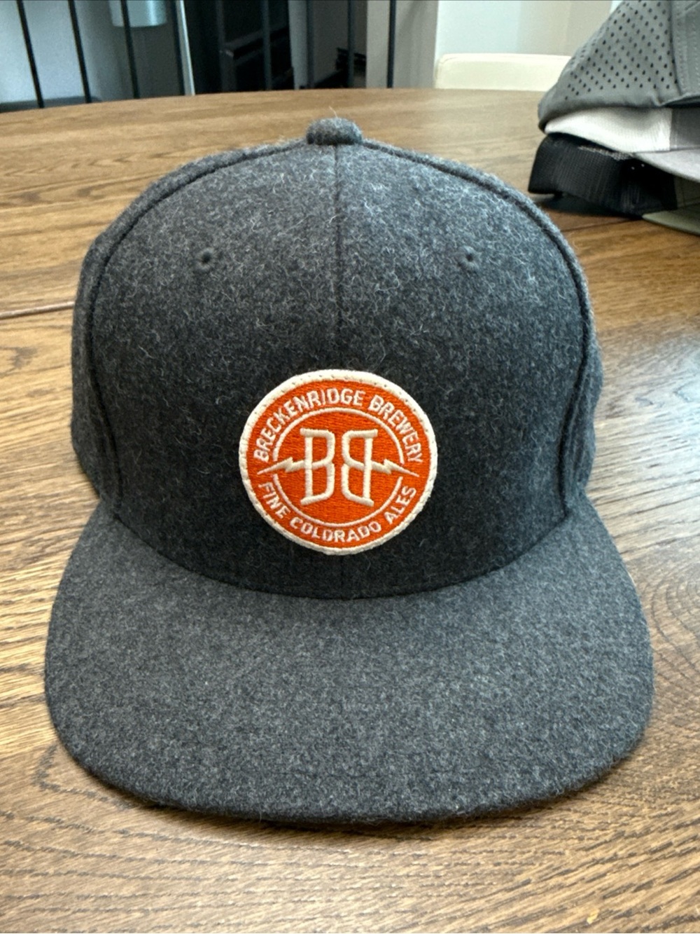 Zephyr Breckenridge Brewery Snapback Hat Grey Wool Fine Colorado Ales Cap